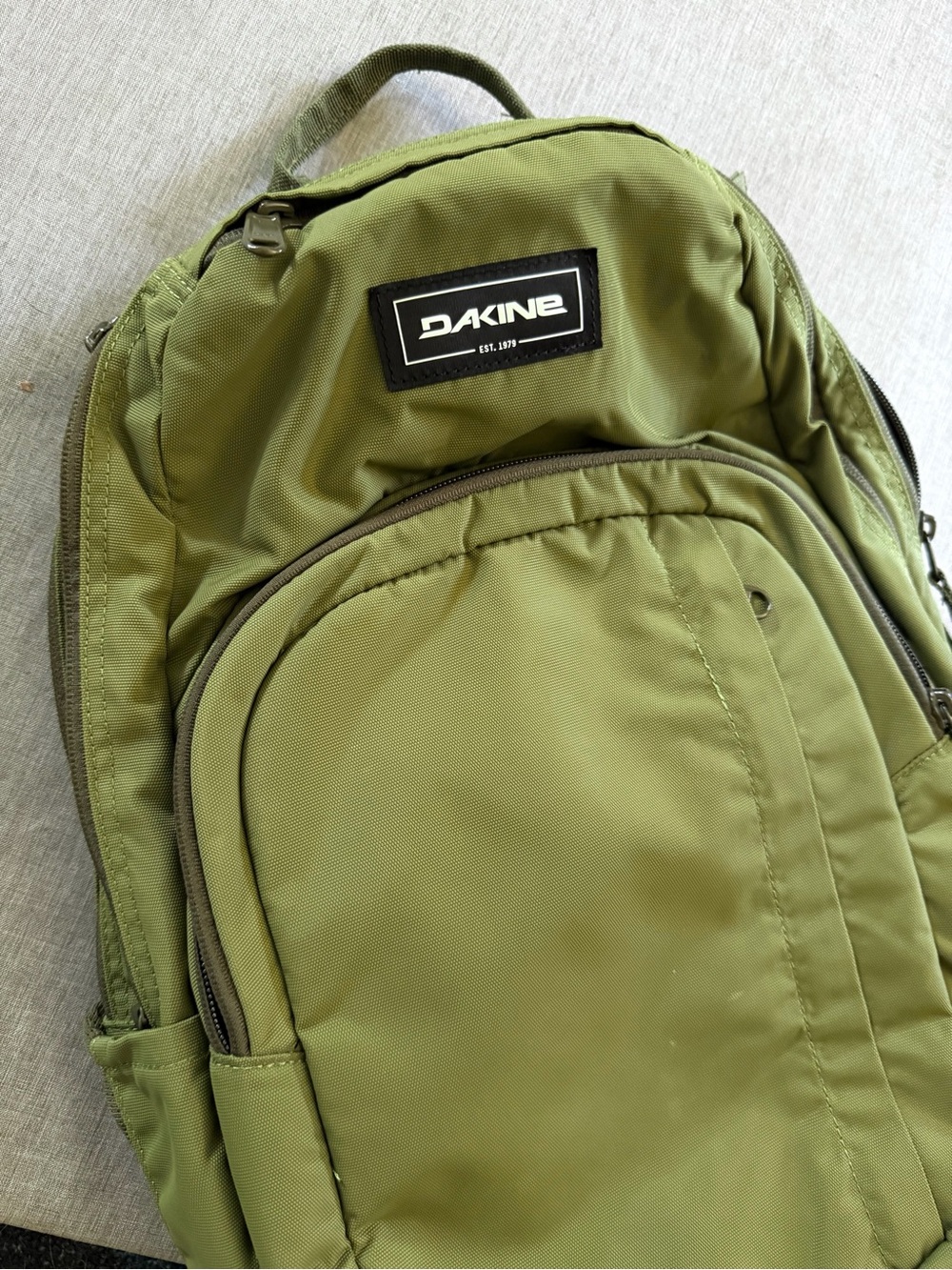 Dakine Olive Green Backpack with Front Pocket